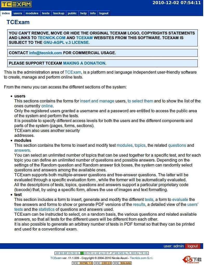 TCExam(在线考试系统) v14.0.3插图 TCExam(在线考试系统) v14.0.3插图
