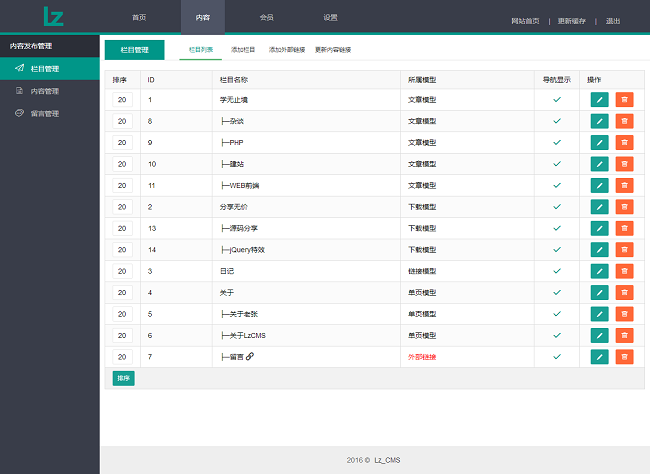 LzCMS-博客版 v1.1.5插图 LzCMS-博客版 v1.1.5插图