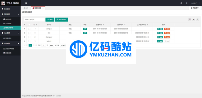风聆RBAC权限管理系统 v1.0插图 yqYZzu