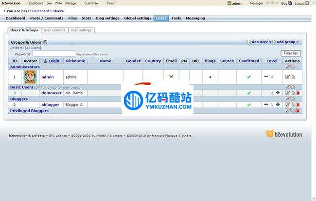 b2evolution博客系统 v7.2.2插图1 qeQV7n