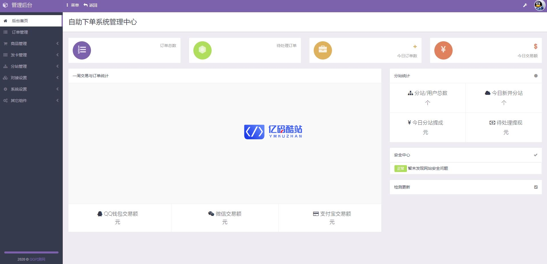 彩虹代刷网QQ代刷网自助下单系统源码,带多套前端模板,免签接口,无限分站插图1